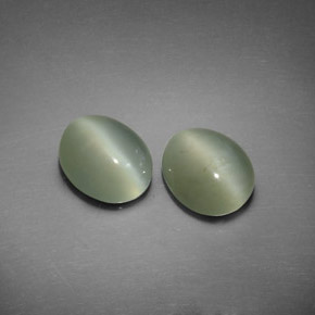 Pedras preciosas de actinolite cat's eye verde natural de  ct, corte oval, transparente