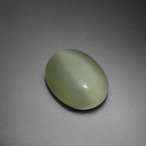 Olho de gato de actinolita Verde Natural 5.39ct, Corte Oval, Transparente