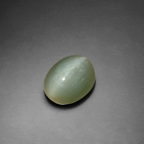 Olho de gato de actinolita Verde Natural 2.76ct, Corte Oval, Transparente