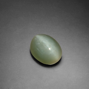 Olho de gato de actinolita Verde Natural 2.76ct, Corte Oval, Transparente