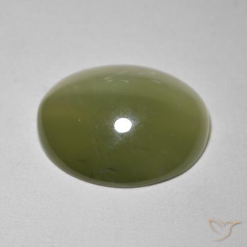 Olho de gato de actinolita Exército verde Natural 6.09ct, oval, Translúcido