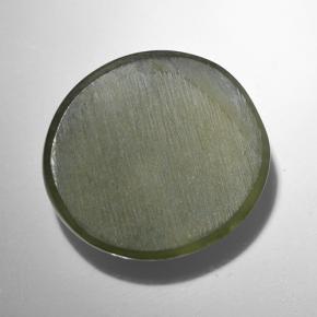 Actinolite cat's eye verde natural 9,44ct, corte oval, translúcido
