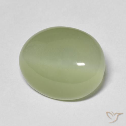 Olho de gato de actinolita Exército verde Natural 5.67ct, oval, Translúcido