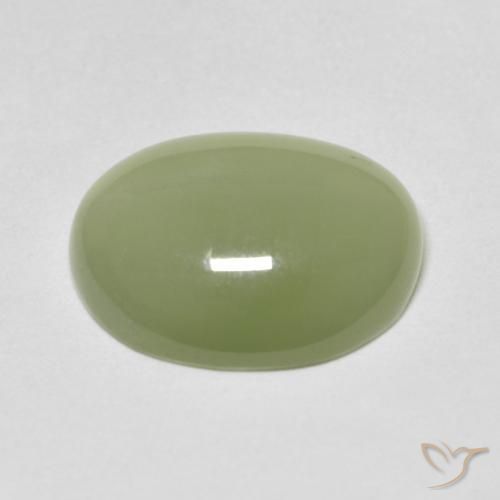 Olho de gato de actinolita Exército verde Natural 5.67ct, oval, Translúcido