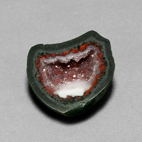 Geodo de ágata multicolorido natural 6,91ct, forma extravagante, opaco