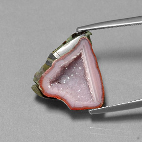 Geodo de ágata multicolorido natural 7,69ct, forma extravagante, opaco