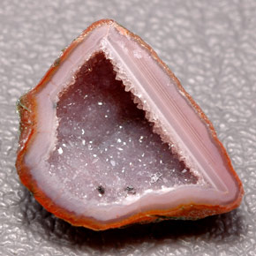 Geodo de ágata multicolorido natural 5,00ct, forma extravagante, opaco