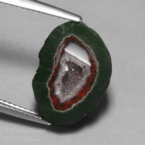 Geodo de ágata multicolorido natural 8,76ct, forma extravagante, opaco