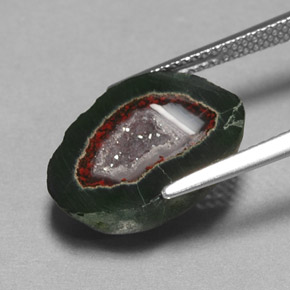 Geodo de ágata multicolorido natural 8,76ct, forma extravagante, opaco