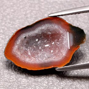 Geodo de ágata multicolorido natural 5,58ct, forma extravagante, opaco