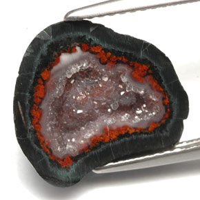 Geodo de ágata multicolorido natural 6,55ct, forma extravagante, opaco