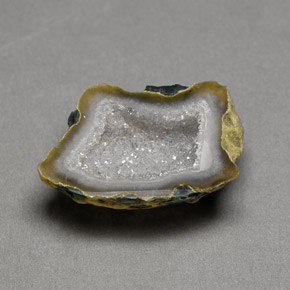 Geodo de ágata multicolorido natural 6,18ct, forma extravagante, opaco