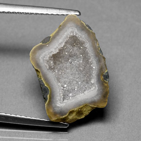 Geodo de ágata multicolorido natural 6,18ct, forma extravagante, opaco