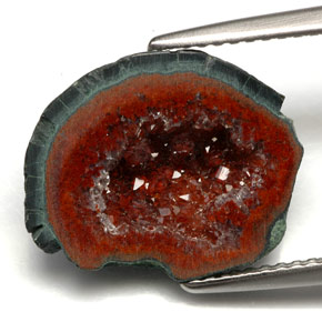 Geodo de ágata multicolorido natural 5,67ct, forma extravagante, opaco