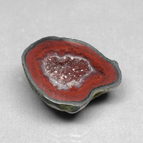Geodo de ágata multicolorido natural 9,86ct, forma extravagante, opaco