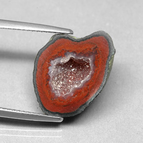 Geodo de ágata multicolorido natural 9,86ct, forma extravagante, opaco