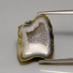 Geodo de ágata multicolorido natural 7,59ct, forma extravagante, opaco