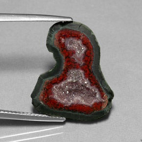 Geodo de ágata multicolorido natural 10,51ct, forma extravagante, opaco