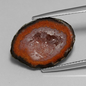 Geodo de ágata multicolorido natural 9,01ct, forma extravagante, opaco