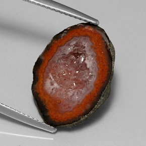 Geodo de ágata multicolorido natural 9,01ct, forma extravagante, opaco