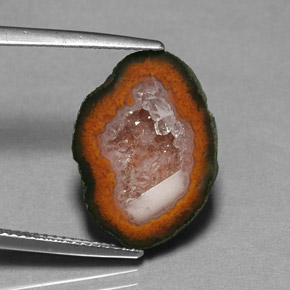 Geodo de ágata multicolorido natural 8,24ct, forma extravagante, opaco