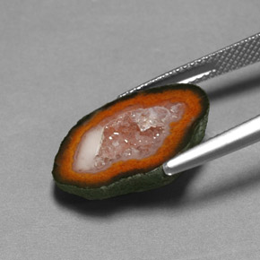 Geodo de ágata multicolorido natural 8,24ct, forma extravagante, opaco