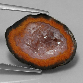 Geodo de ágata multicolorido natural 9,01ct, forma extravagante, opaco