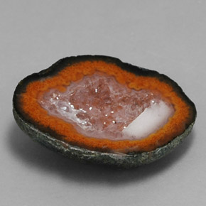 Geodo de ágata multicolorido natural 8,23ct, forma extravagante, opaco