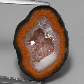 Geodo de ágata multicolorido natural 8,23ct, forma extravagante, opaco