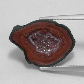 Geodo de ágata multicolorido natural 7,69ct, forma extravagante, opaco