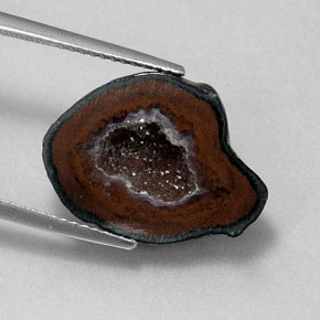 Geodo de ágata Multicolorido Natural 9.85ct, Forma extravagante, Opaco