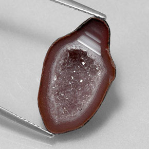Geodo de ágata multicolorido natural 6,80ct, forma extravagante, opaco
