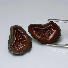 Pedras preciosas de geodo de ágata multicolorido natural de  ct, forma extravagante, opaco