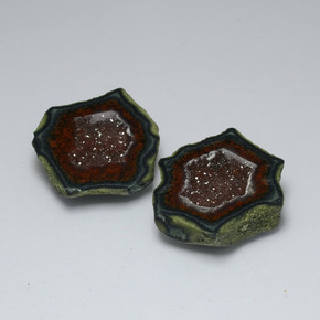 Pedras preciosas de geodo de ágata multicolorido natural de  ct, forma extravagante, opaco