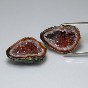 Pedras preciosas de geodo de ágata multicolorido natural de  ct, forma extravagante, opaco