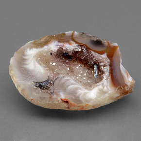 Geodo de ágata multicolorido natural 49,36ct, forma extravagante, opaco