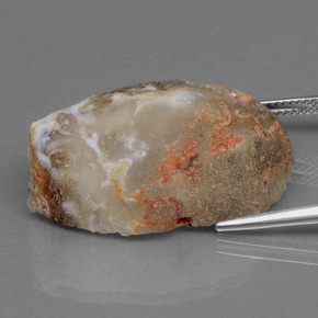 Geodo de ágata multicolorido natural 49,36ct, forma extravagante, opaco