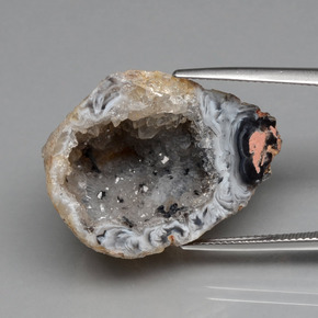 Geodo de ágata multicolorido natural 42,66ct, forma extravagante, opaco