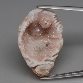 Geodo de ágata multicolorido natural 39,70ct, forma extravagante, opaco