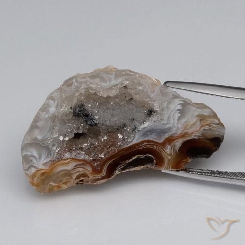 40.37ct Natural Multicolorido Geodo de ágata, Chique, Opaco