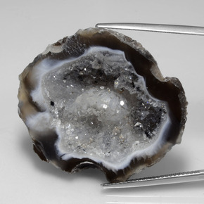 Geodo de ágata multicolorido natural 65,22ct, forma extravagante, opaco