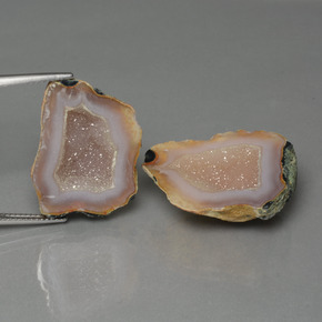 Pedras preciosas de geodo de ágata multicolorido natural de 41,89 ct, forma extravagante, opaco