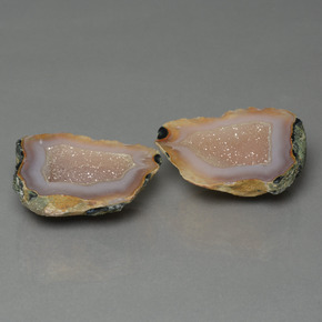 Pedras preciosas de geodo de ágata multicolorido natural de 41,89 ct, forma extravagante, opaco