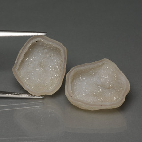 Pedras preciosas de geodo de ágata multicolorido natural de 16,57 ct, forma extravagante, opaco