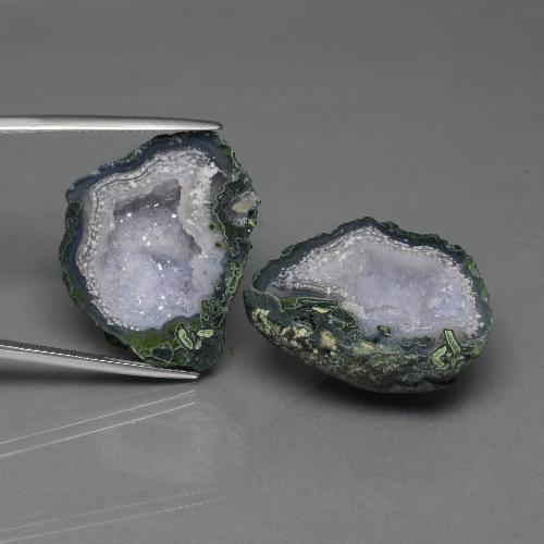 Pedras preciosas de geodo de ágata multicolorido natural de 66,04 ct, forma extravagante, opaco