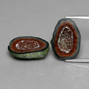 Pedras preciosas de geodo de ágata multicolorido natural de  ct, forma extravagante, opaco
