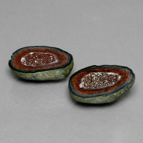 Pedras preciosas de geodo de ágata multicolorido natural de  ct, forma extravagante, opaco