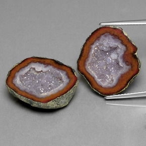 Pedras preciosas de geodo de ágata multicolorido natural de  ct, forma extravagante, opaco