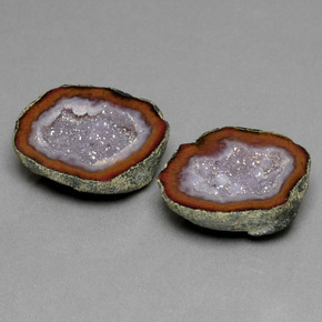 Pedras preciosas de geodo de ágata multicolorido natural de  ct, forma extravagante, opaco