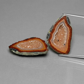 Pedras preciosas de Geodo de ágata Multicolorido natural de 27.63 ct, Forma extravagante, Opaco